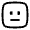 Expressionless Square Icon from Solar Linear Set