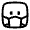 Facemask Square Icon from Solar Linear Set