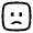 Sad Square Icon from Solar Linear Set