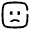 Sad Square Icon from Solar Broken Set