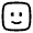Smile Square Icon from Solar Linear Set