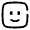 Smile Square Icon from Solar Broken Set