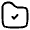 Folder Check Icon from Solar Linear Set