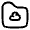 Folder Cloud Icon from Solar Linear Set
