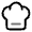 Chef Hat Minimalistic Icon from Solar Line Duotone Set