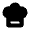 Chef Hat Minimalistic Icon from Solar Bold Set