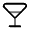 Wineglass Triangle Icon from Solar Line Duotone Set