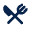 Fork Knife Fill Icon from Mingcute Fill Set