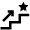Arrow Up Stairs Star Icon from Atlas Line Set