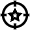 Crosshairs Target Star Icon from Atlas Line Set