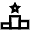 Winning Star Place Icon from Atlas Line Set