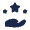 Hand Stars Icon from Solar Bold Set