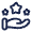 Hand Stars Icon from Solar Linear Set
