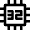 32 Bit Chip Icon from Nova Line Set