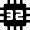 32 Bit Chip Icon from Nova Solid Set