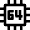 64 Bit Chip Icon from Nova Line Set