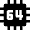 64 Bit Chip Icon from Nova Solid Set