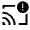 Cast Warning Icon from Sharp Line - Material Symbols Set