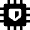 Computer Chip Security Icon from Nova Solid Set