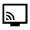 Connected Tv Icon from Sharp Line - Material Symbols Set
