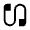 Earbuds Fill Icon from Sharp Fill - Material Symbols Set