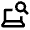 Laptop Search Icon from Outlined Line - Material Pro Free Set