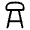 Bar Chair Icon from Solar Linear Set