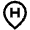 Hotel Location Icon from Atlas Line Set