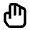 Back Hand Icon from Outlined Line - Material Pro Set