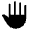 Back Hand Fill Icon from Outlined Fill - Material Symbols Set