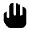 Back Hand Fill Icon from Rounded Fill - Material Pro Set