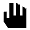 Back Hand Fill Icon from Sharp Fill - Material Pro Set