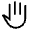 Back Hand Icon from Outlined Line - Material Symbols Set