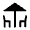 Deck Fill Icon from Rounded Fill - Material Symbols Set