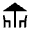 Deck Fill Icon from Sharp Fill - Material Symbols Set
