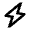 Electric Bolt Icon from Outlined Line - Material Pro Set