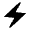 Electric Bolt Fill Icon from Sharp Fill - Material Symbols Set