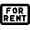 Real Estate Banner For Rent Icon from Nova Line Set
