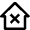 Real Estate Cross Remove Icon from Nova Line Set