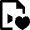 Video File Favourite Heart Icon from Nova Line Set