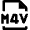 Video File M4v Icon from Nova Line Set