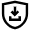 Arrow Down Shield Icon from Atlas Line Set