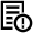 Exclamation Document Icon from Atlas Line Set