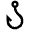 Fish Hook Icon from Atlas Line Set