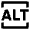 Keyboard Button Alt Icon from Nova Line Set