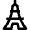 Landmark Eiffel Tower Icon from Nova Line Set