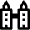 Landmark Twin Tower Icon from Nova Line Set