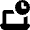 Laptop Clock Icon from Nova Solid Set