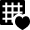 Grid Favourite Heart Icon from Nova Solid Set