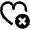 Favorite Heart Cross Remove Icon from Nova Line Set
